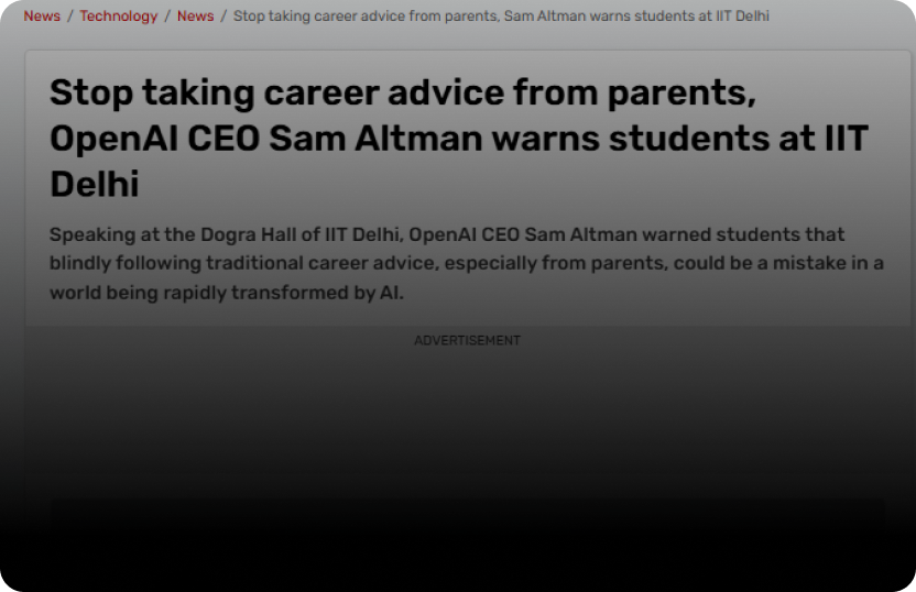 Stop taking career advice from parents