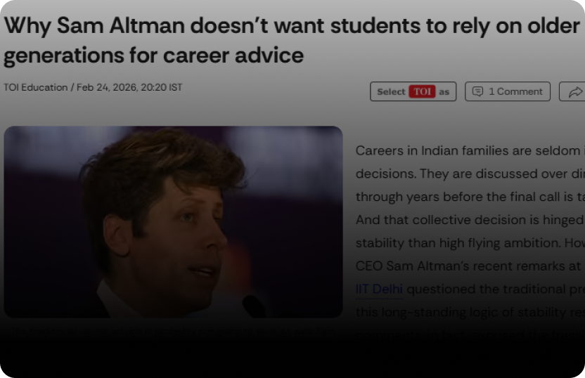 Why Sam Altman doesn't want students to rely on older generations for career advice